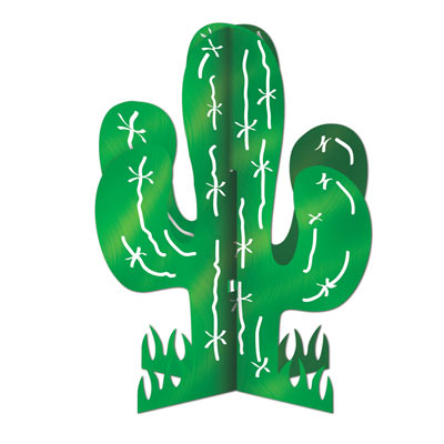 3-D cactus centrepiece 11.5 inches 1 per package
