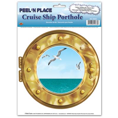 cruise ship porthole measures 12 inches by 15 inches