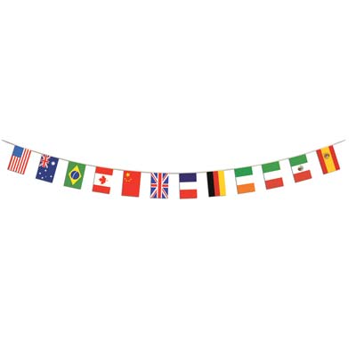 international flags pennant banner 14 feet 6 inches long 1 per package