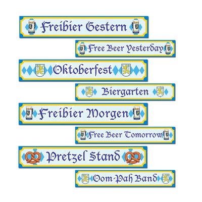 oktoberfest signs 4 per package printed 2 sides with different designs