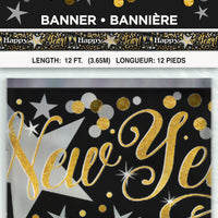 Metallic Happy New Year Banner 12' package