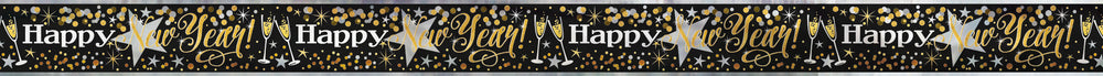 Metallic Happy New Year Banner 12'