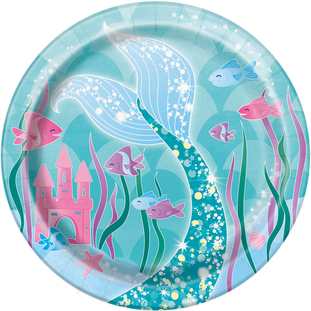 Mermaid dessert paper plates