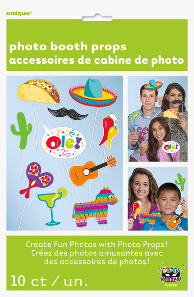 fiesta photo booth props 10 count