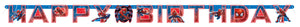 spiderman happy birthday banner, open