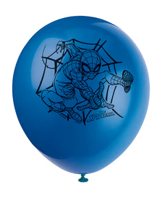 Spiderman 12inch latex balloons,  dark blue