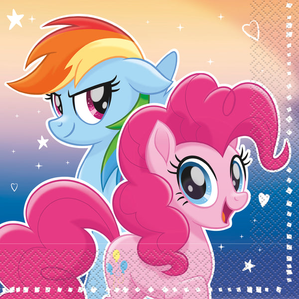 my little pony luncheon napkins, 16 per package