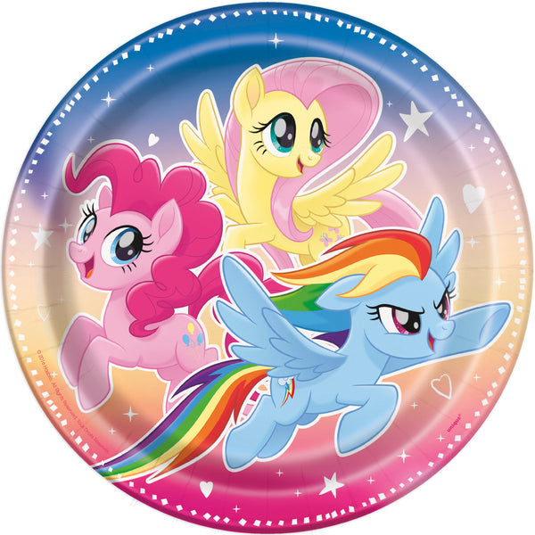 my little pony 9 inch plates, 8 per package