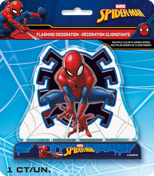 Flashing Spiderman cake topper