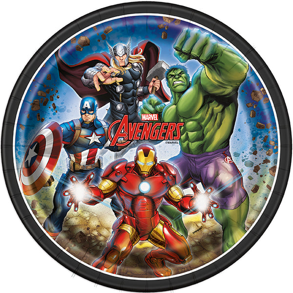 avengers 9 inch paper plates 8 count
