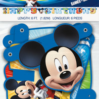 mickey & friends jointed 6 foot happy birthday banner in package