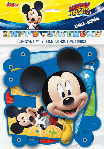mickey & friends jointed 6 foot happy birthday banner in package