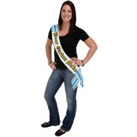 beer garden babe sash 4 inches by 33 inches