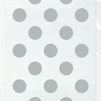 cellophane bags, clear with silver dots, in package