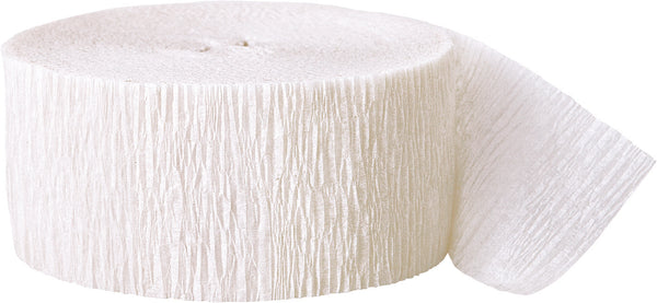White Crepe Streamers