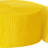 Hot Yellow Crepe streamers