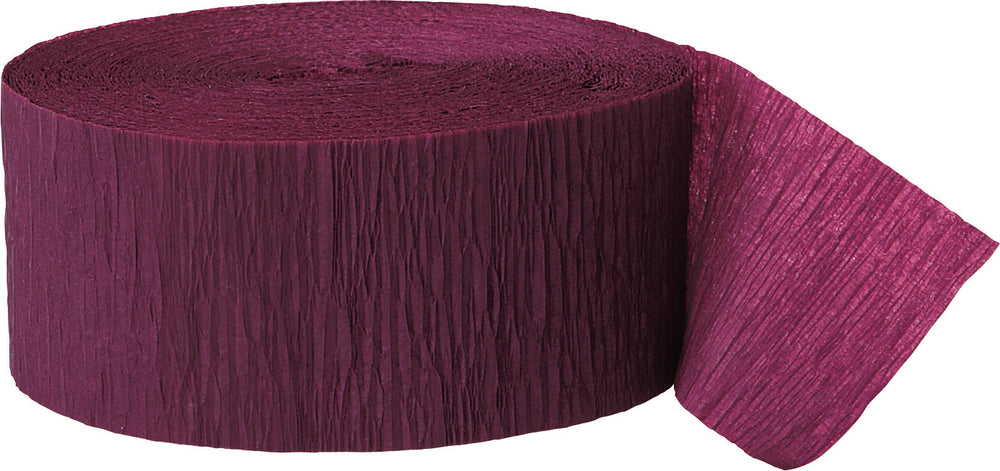 Burgundy Crepe Streamers