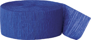 Royal Blue Crepe Streamers