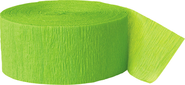 Lime Green Crepe streamers