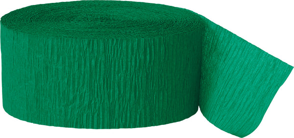 Emerald Green crepe streamers