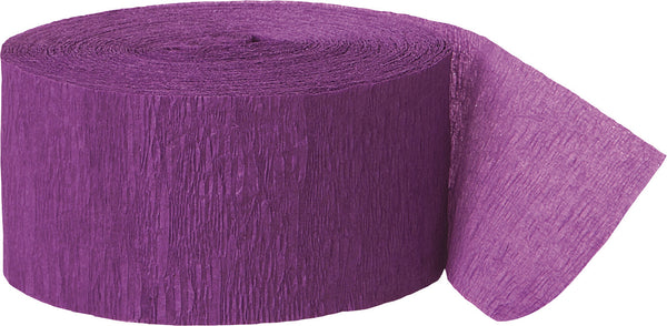 Purple Crepe Streamers