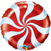 Candy Swirl Red 18" Foil Balloon