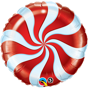 Candy Swirl Red 18" Foil Balloon