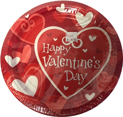 Valentine dessert plates