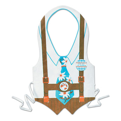 plastic oktoberfest vest full size , fits most adults 