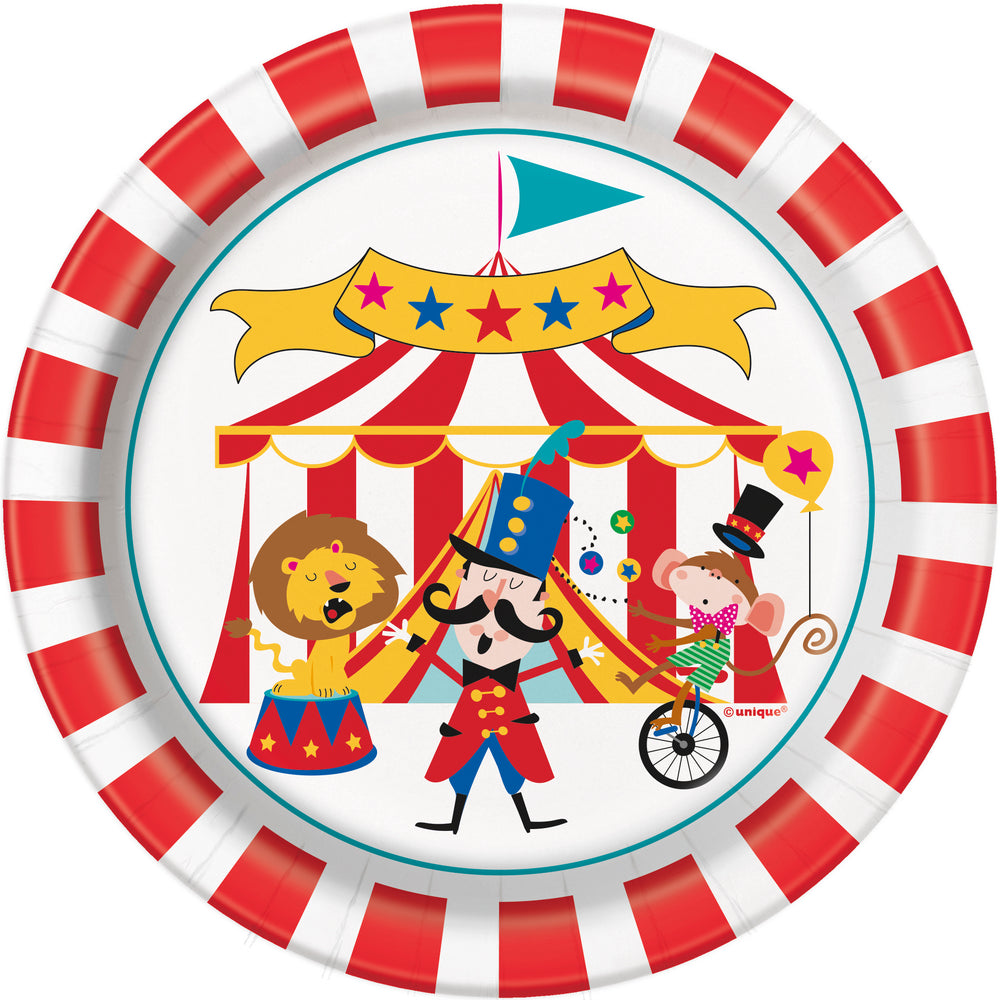 circus carnival dessert plates