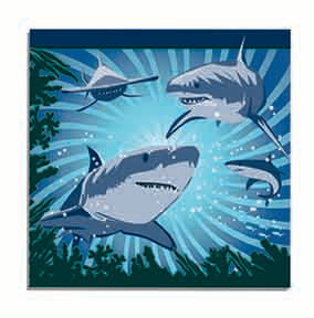 shark luncheon napkins