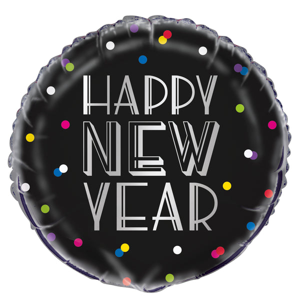 Neon Dots foil New Year balloon