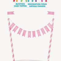 its a girl bunting cake topper