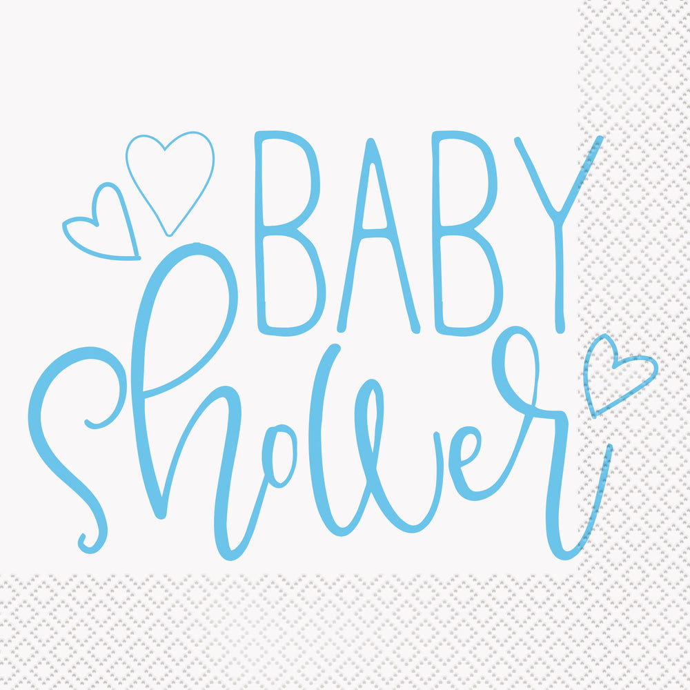 Blue Hearts Baby shower Luncheon Napkins