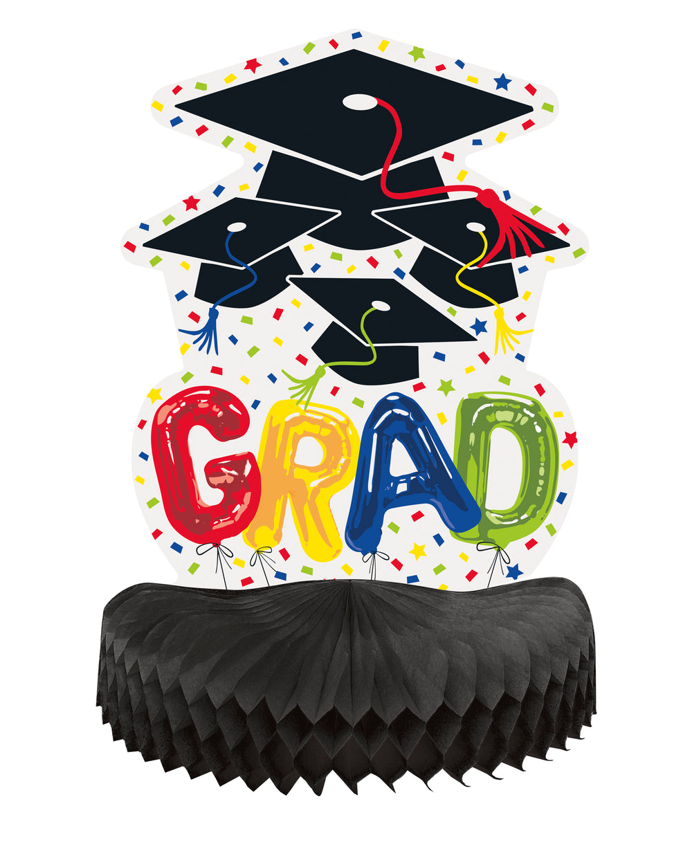 10 inch letter balloon grad honeycomb centrepiece