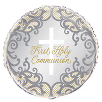 first holy communion 18" foil balloon, 