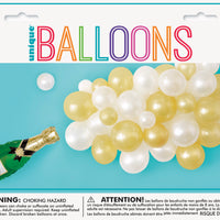 balloon cascade kit with champagne foil balloon