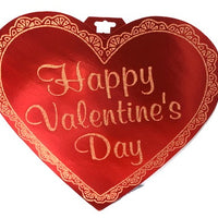 Happy Valentine's day 15" red glitter heart cutout