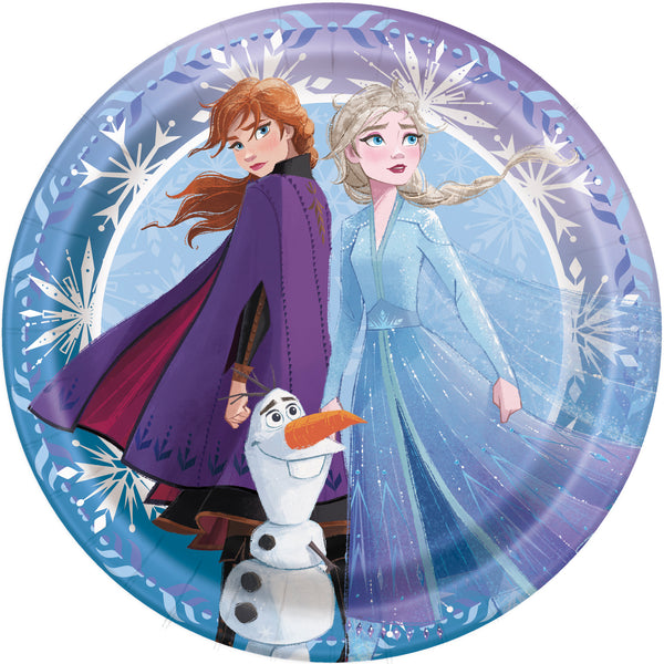 frozen 7 inch paper plates anna elsa and olaf 8 per package