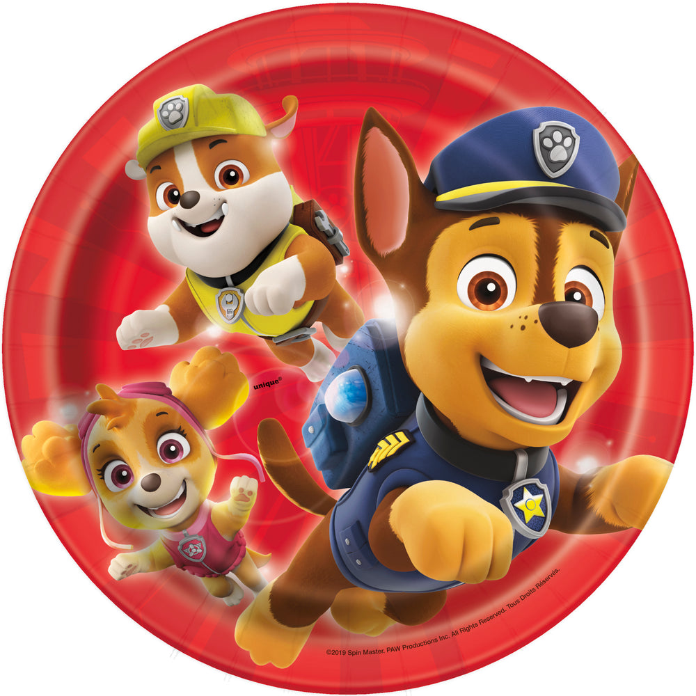 7 inch paw patrol dessert plates