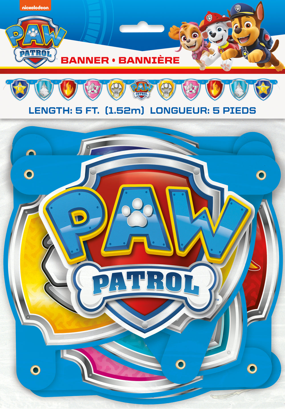 Paw Patrol jointed banner, packaged