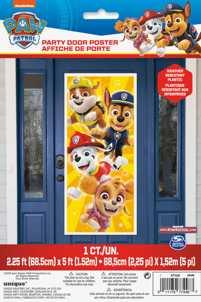 paw patrol door poster in package