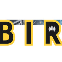 batman birthday banner 5.25 feet, opened