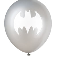batman 12 inch latex balloon, silver