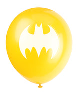 batman 12 inch latex balloon, yellow
