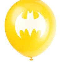 batman 12 inch latex balloon, yellow