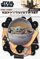 the mandalorian Baby Yoda jointed banner in package
