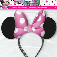 paper minnie mouse ears headband, 4 per package
