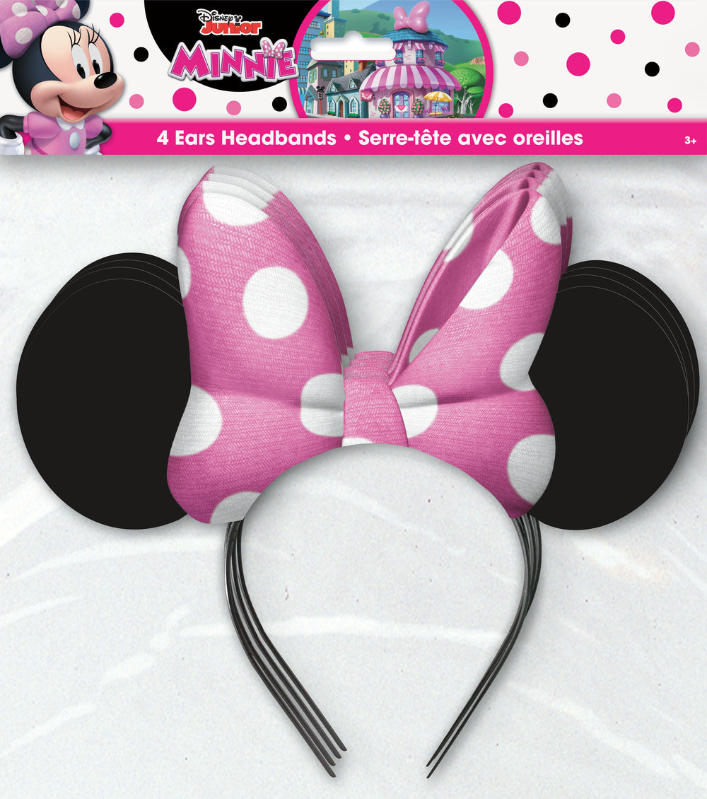 paper minnie mouse ears headband, 4 per package