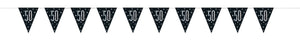 black flag banner with a prismatic 50 print